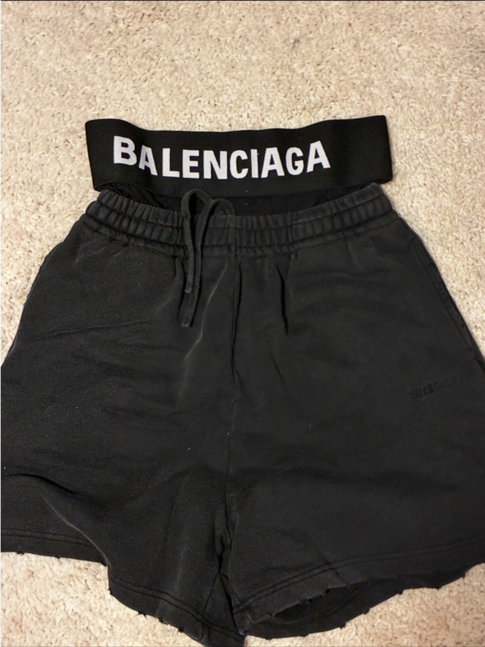 No offers Black Track Pants with White Logo Tape